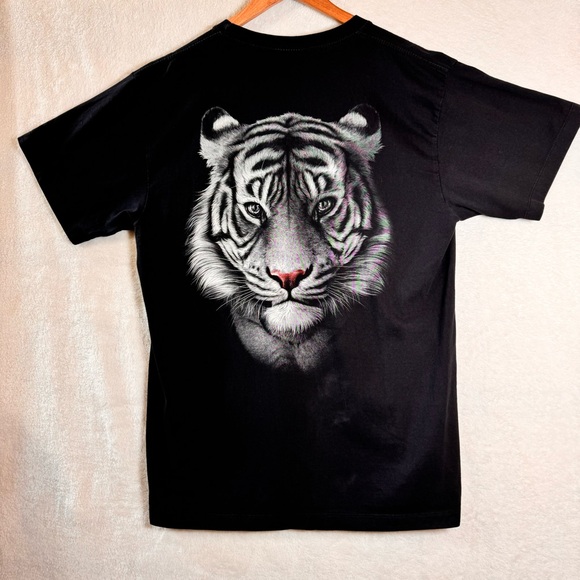 Rock Chang black t shirt double sided tiger print large - Picture 9 of 13
